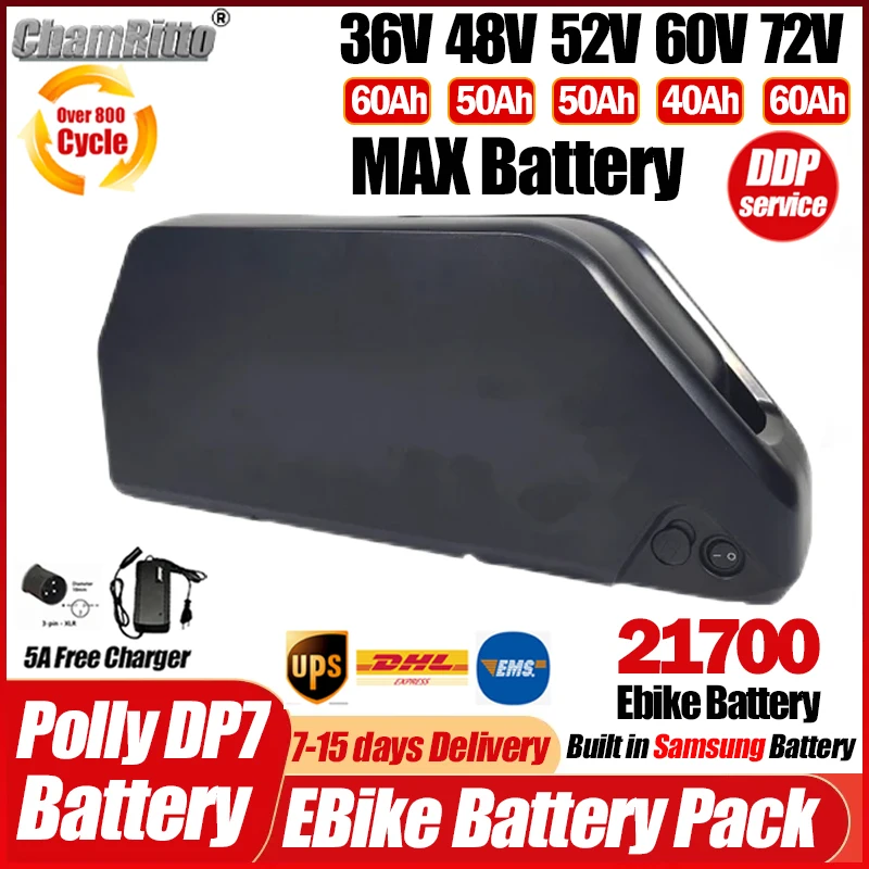 Ebike Battery 48V 20Ah Hailong - Bateria Cham 36 60 52V 48V