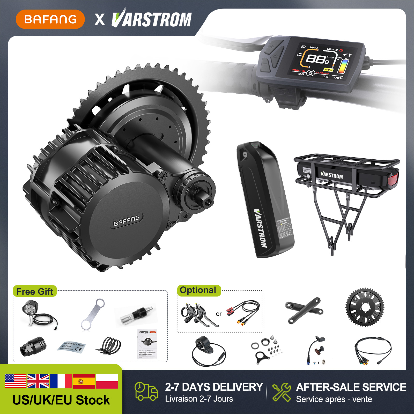 Bafang Bbshd 1000W Conversion Kit - [US Stock] Zestawy do konwersji rowerów
