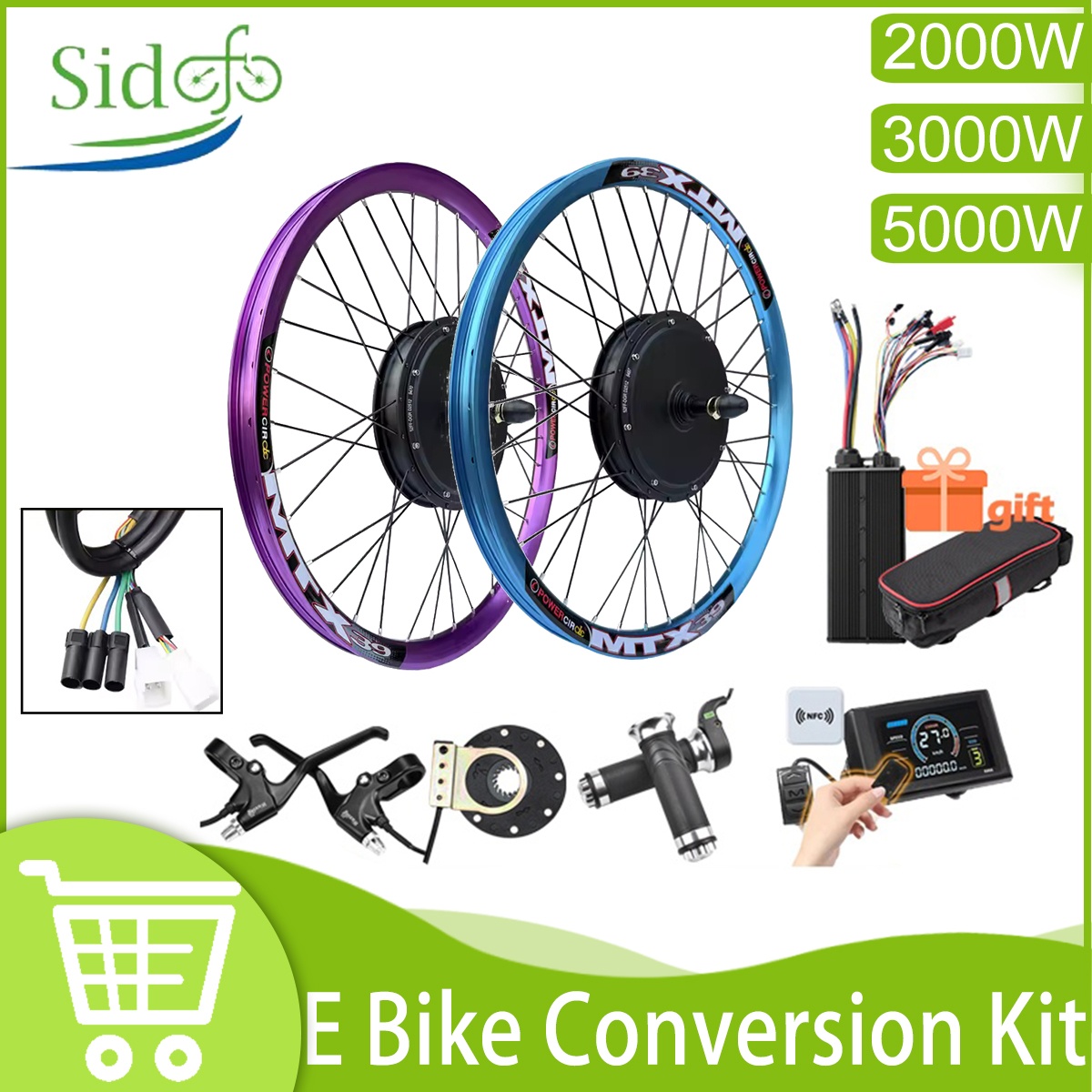 Nowy Zestaw do Konwersji Rower – 72V 5000W Hub Motor Kit recenzja i cena