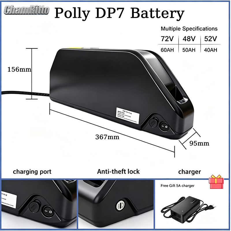 Rower elektryczny 36v 48v 52v  – Electric Bicycle Battery 72V 30Ah recenzja i cena