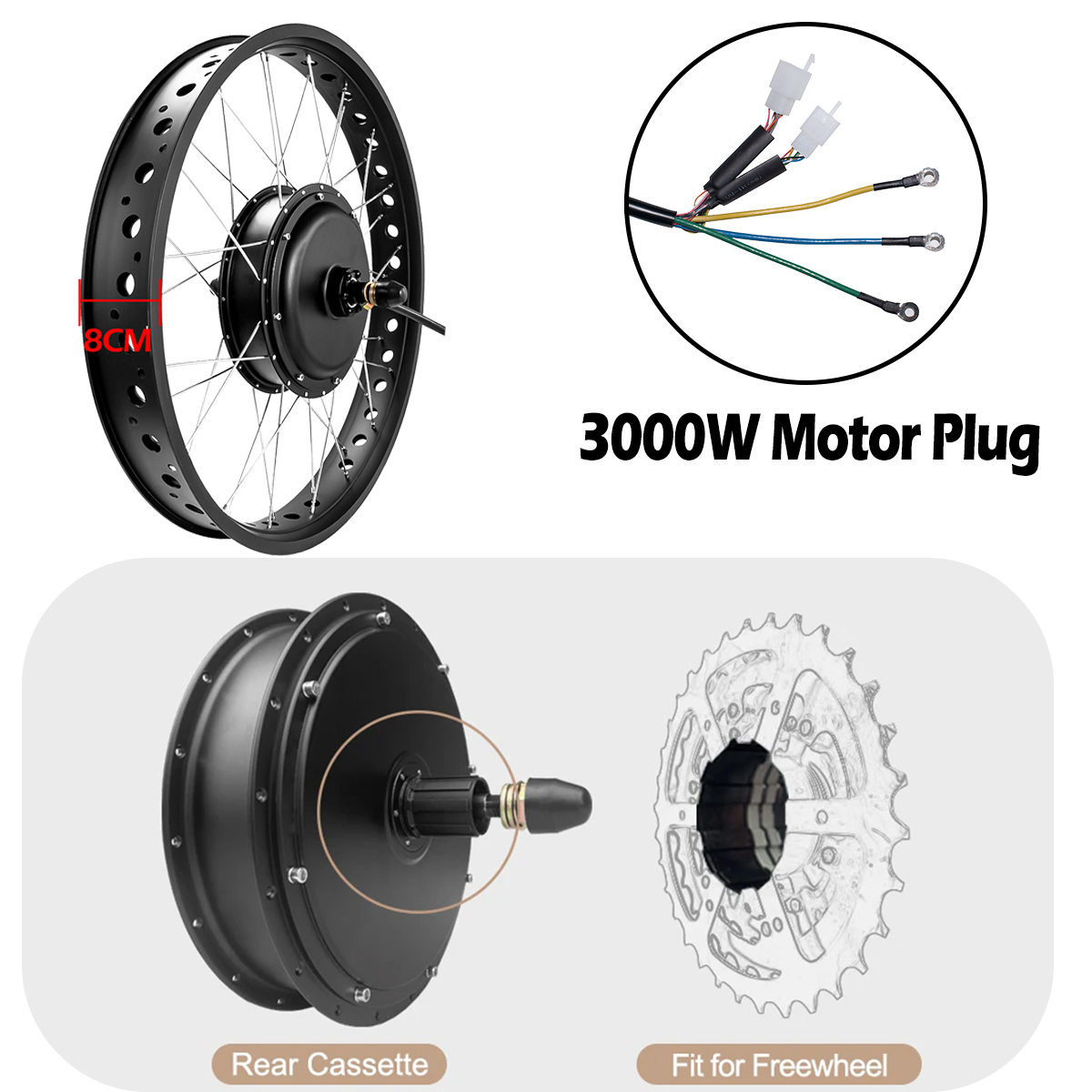 Silnik bezszczotkowy bezprzekł – 72V 5000W Hub Motor Kit recenzja i cena